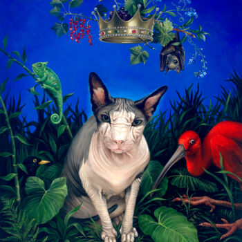 Estampas & grabados titulada "King, Print on canv…" por Irena Aizen, Obra de arte original, Impresión digital Montado en Bas…