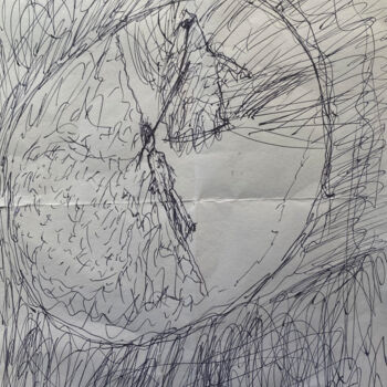 Drawing titled "NOVICE'S MIND" by Cem Eker, Original Artwork, Ballpoint pen