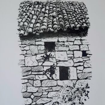 Dibujo titulada "rural sketcher 11" por Ipiña, Obra de arte original, Rotulador