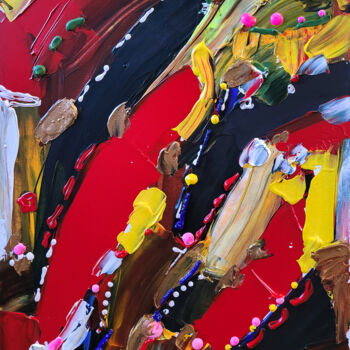 Peinture intitulée "Suivre sa voie" par Muriel Cayet, Œuvre d'art originale, Acrylique Monté sur Châssis en bois
