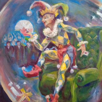 Pittura intitolato "The illusion of pow…" da Viacheslav Maksymenko, Opera d'arte originale, Olio Montato su Cartone