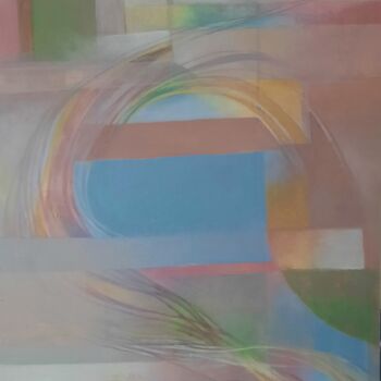 Painting titled "Ne tourne pas la tê…" by Nathalie Gautier, Original Artwork, Oil Mounted on Wood Stretcher frame