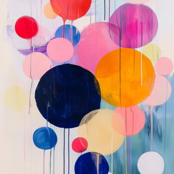Digital Arts titled "Vibrant Bloom – Gic…" by Tatiana Taner, Original Artwork, Acrylic