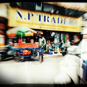 Photography titled "Street India" by Christian Sylvestre, Original Artwork, Digital Photography