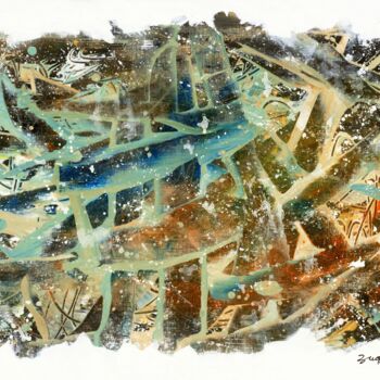 Peinture intitulée "Réflexions de Rénov…" par Zude Lu, Œuvre d'art originale, Acrylique Monté sur Châssis en bois
