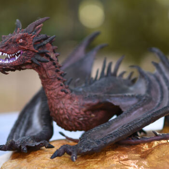 Sculpture intitulée "Dragon sculpture po…" par Alexandr Subbotin, Œuvre d'art originale, Pâte polymère