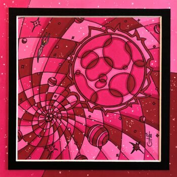 Dessin intitulée "(104) - union cosmi…" par Vincent Gibert, Œuvre d'art originale, Marqueur