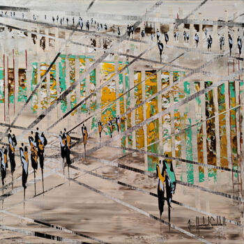 Painting titled "A QUELQUE CHOSE PRES" by Jean-Humbert Savoldelli, Original Artwork, Acrylic Mounted on Wood Stretcher frame