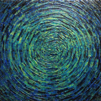 Peinture intitulée "Éclat concentrique…" par Jonathan Pradillon, Œuvre d'art originale, Acrylique Monté sur Châssis en bois