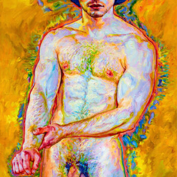 绘画 标题为“Standing Nude Again…” 由Oleksandr Balbyshev, 原创艺术品, 油 安装在木质担架架上
