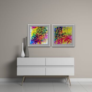 Painting titled "Colorful Abstract C…" by Diana Dimova - Traxi, Original Artwork, Acrylic
