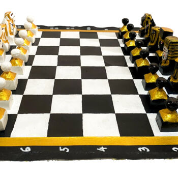 雕塑 标题为“X-Chess; Egyptian t…” 由Cyril Emmanuel (X the Villain), 原创艺术品, 丙烯