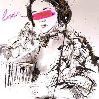 图画 标题为“Searching for Love…” 由Antigoni Tziora, 原创艺术品, 墨