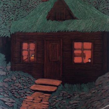 Painting titled "Hermit" by Martin Ashkhatoev, Original Artwork, Acrylic