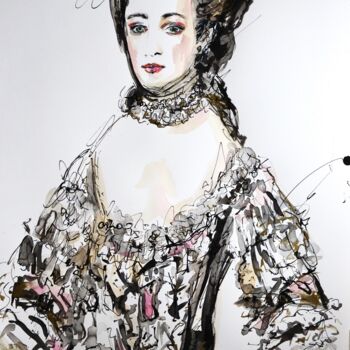 Tekening getiteld "Gala" door Antigoni Tziora, Origineel Kunstwerk, Inkt