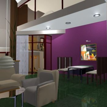 Digital Arts με τίτλο "Interior" από Herta, Αυθεντικά έργα τέχνης, Αρχιτεκτονική
