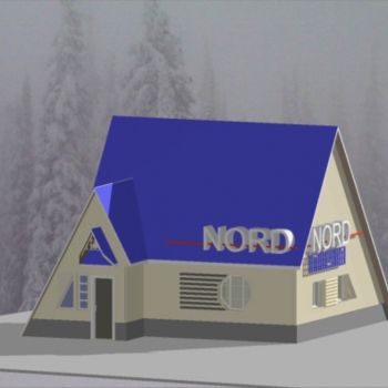 Digital Arts titled "Bar-Nord" by Herta, Original Artwork, Architecture