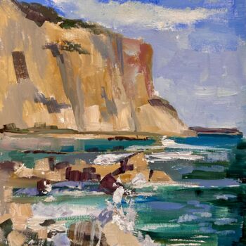 Malerei mit dem Titel "Zapallo Bay" von July Kinart, Original-Kunstwerk, Öl