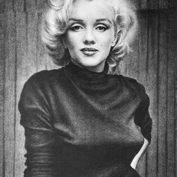 Zeichnungen mit dem Titel "МОНРО. Norma Jeane…" von Vladimir Sumarokov, Original-Kunstwerk, Kohle
