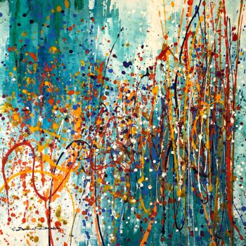 Peinture intitulée "Joy in abstraction" par Dam Domido, Œuvre d'art originale, Acrylique