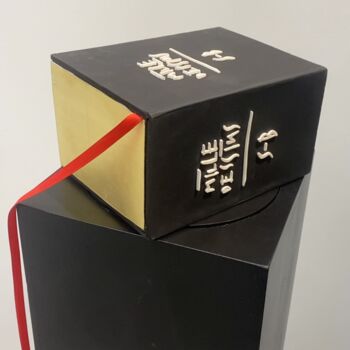 Skulptur mit dem Titel "MILLE DESSINS - SB" von Sylvain Barberot, Original-Kunstwerk, Papier