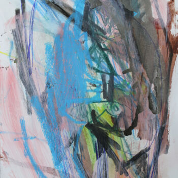 Peinture intitulée "Animal bones 27" par Miloš Hronec, Œuvre d'art originale, Marqueur