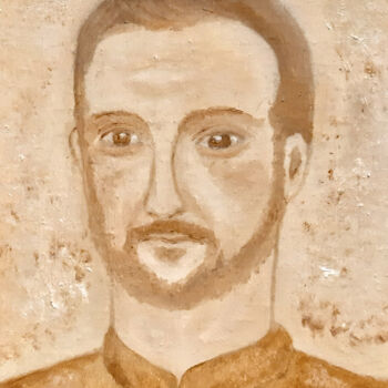 Painting titled "Volodymyr Zelenskyy…" by Poly, Original Artwork, Oil Mounted on Wood Panel