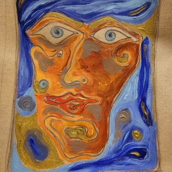 Painting titled "A hopeful look" by Omar Yousef Alrashed, Original Artwork, Acrylic