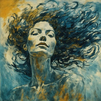 "Dance of Untamed Se…" başlıklı Tablo Jan Keteleer tarafından, Orijinal sanat, Dijital Resim Ahşap panel üzerine monte edilm…