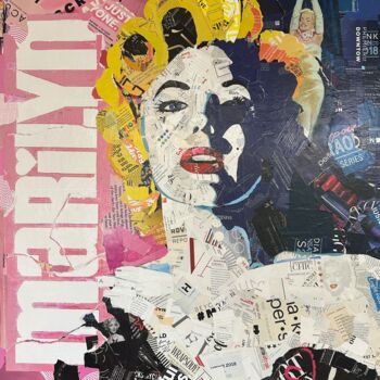 Collages titled "Gentlemen Prefer Bl…" by Jim Hudek James Hudek, Original Artwork, Collages Mounted on Wood Panel