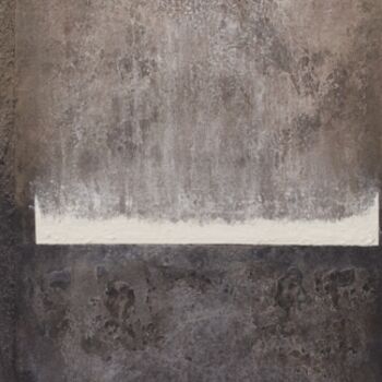 Painting titled "Border of Silence –…" by Vyacheslav Prilepin, Original Artwork, Acrylic Mounted on Cardboard
