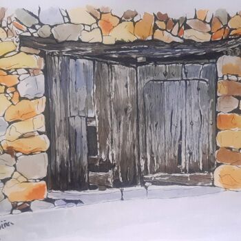 Dibujo titulada "rural sketcher colo…" por Ipiña, Obra de arte original, Tinta