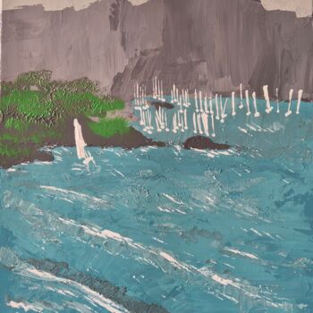 "Hyères" başlıklı Tablo Jpier Gib tarafından, Orijinal sanat, Akrilik Ahşap Sedye çerçevesi üzerine monte edilmiş