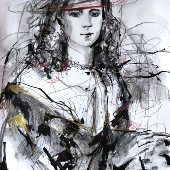 Tekening getiteld "The Painter" door Antigoni Tziora, Origineel Kunstwerk, Inkt