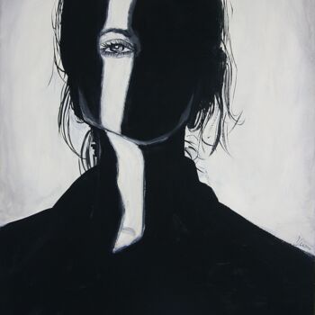 Peinture intitulée "Shadow Girl" par Cleo Chroni, Œuvre d'art originale, Acrylique