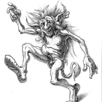 Drawing titled "Son of a Bitch" by Victor Molev, Original Artwork, Ink