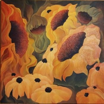 绘画 标题为“sunflowers” 由Yurii Kril, 原创艺术品, 丙烯