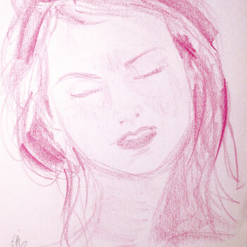 Disegno intitolato "Nach innen." da Götz Wiedenroth, Opera d'arte originale, Cera