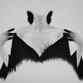 Dessin intitulée "Witch" par Lisa Ries, Œuvre d'art originale, Conté