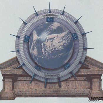 Drawing titled "Astres II" by Òscar Garriga (Coragre Art), Original Artwork, Pencil