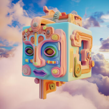 Digitale Kunst mit dem Titel "The Sacred Transfor…" von Alberto Capitani, Original-Kunstwerk, KI-generiertes Bild