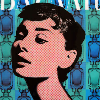 Collages titled "Pop Art Audrey" by Jim Hudek James Hudek, Original Artwork, Collages Mounted on Wood Panel
