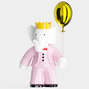 Γλυπτική με τίτλο "babolex ballon pink" από Vincent Faudemer, Αυθεντικά έργα τέχνης, Ρητίνη