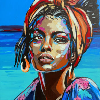 Painting titled "At the Seaside" by Wojciech Bąbski, Original Artwork, Acrylic