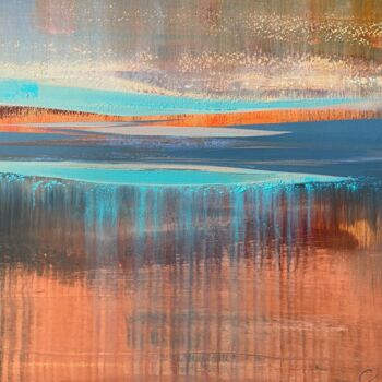 Painting titled "Morning. 2025" by Katsiaryna Sumarava, Original Artwork, Oil Mounted on Wood Stretcher frame