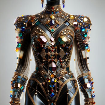 Digitale Kunst mit dem Titel "Cyber Baroque: The…" von Alberto Capitani, Original-Kunstwerk, KI-generiertes Bild