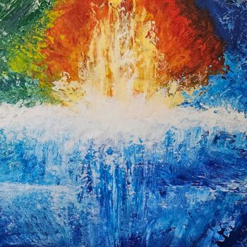 Painting titled "Grand éveil" by Sylvie Do (Dotran), Original Artwork, Acrylic