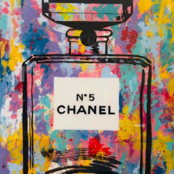 Peinture intitulée "Chanel Number 5" par Jim Hudek James Hudek, Œuvre d'art originale, Acrylique Monté sur Panneau de bois
