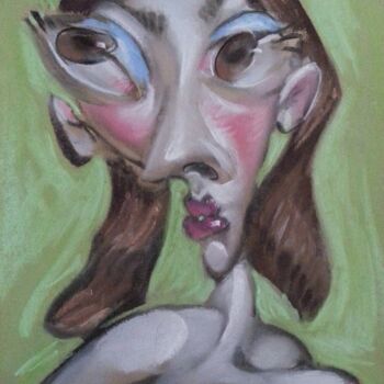 "Buste de femme dénu…" başlıklı Resim Eric Fiorin tarafından, Orijinal sanat, Pastel