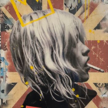 Collages intitulée "Beauty Queen" par Jim Hudek James Hudek, Œuvre d'art originale, Collages Monté sur Panneau de bois